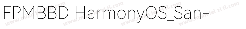 FPMBBD HarmonyOS_San字体转换
